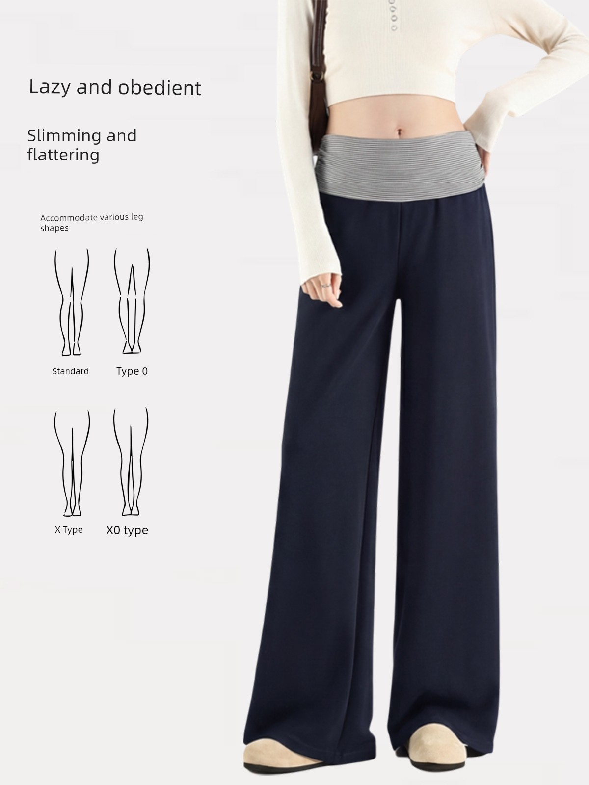 Jq Jingqi Maternity Pants for Autumn and Winter, New Style Lyocell Wide-Leg Pants, Non-Tightening Long Pants for Pregnant Women — 2