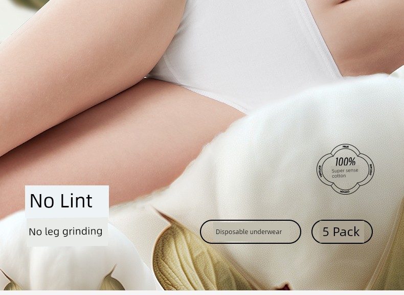 【New Customer】October Crystal Disposable Underwear, Pure Cotton, Mid-High Waist, Women's Style, No-Wash, Ready-To-Wear, Eo, Postpartum, Maternity — 5