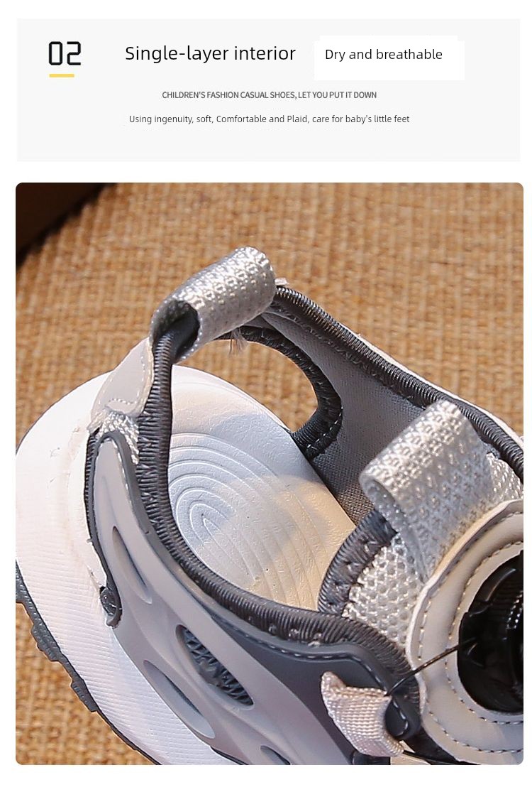 Boys' Closed-Toe Sandals 2026 Summer New Non-Slip Children's Sports Beach Shoes for Older Kids Stylish Boys' Sandals — 4