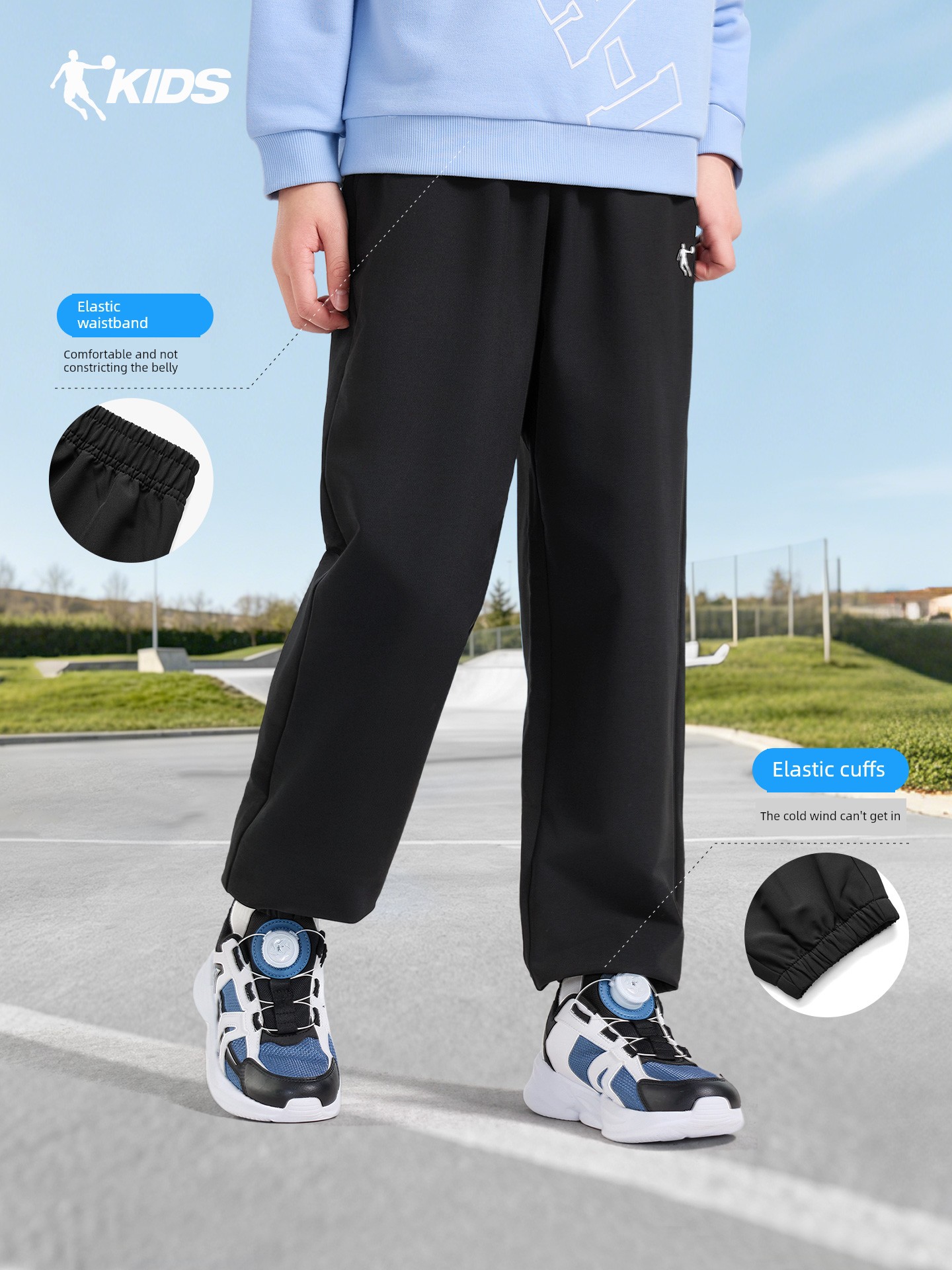 Jordan Children's Clothing Boys' Pants Spring and Autumn Youth Water-Resistant Woven Quick-Dry Pants Girls' Sports Long Pants — 3