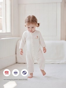 Cotton Thin Long-Sleeved Air Conditioning Room Clothing Stretch Cool Jumpsuit