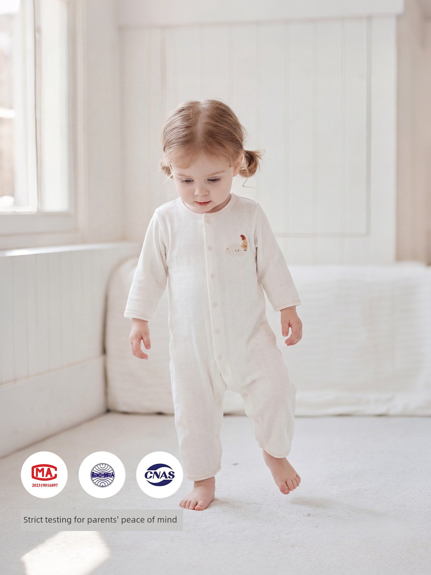 Cotton Thin Long-Sleeved Air Conditioning Room Clothing Stretch Cool Jumpsuit