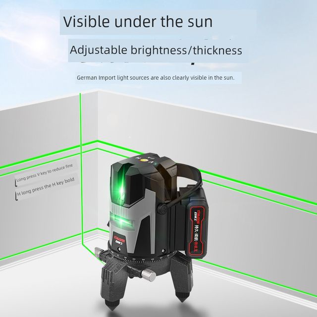 Dr. Mu infrared level instrument with high precision, strong light and thin line new mini fine-tuning automatic leveling instrument with anti-fall