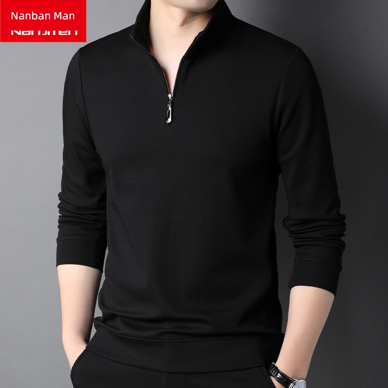 NGGGN stand collar zipper Long sleeve thickening man Sweater
