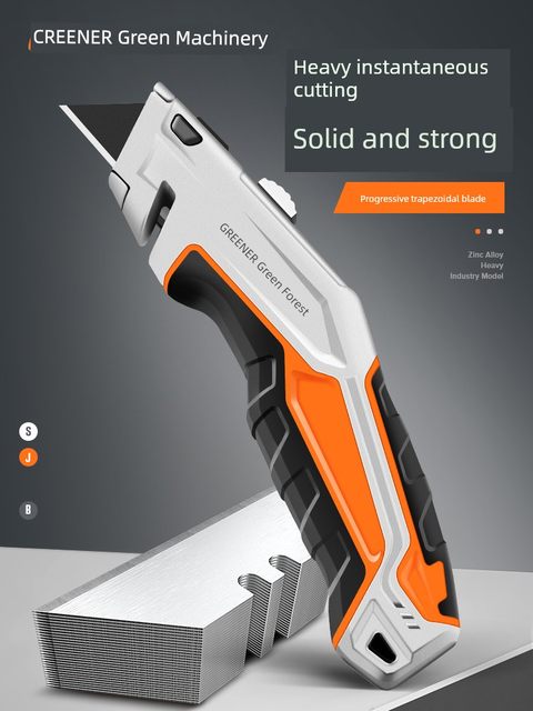 Green forest heavy duty utility knife wallpaper cut wallpaper knife express knife large multifunctional thickening industrial unboxing tool