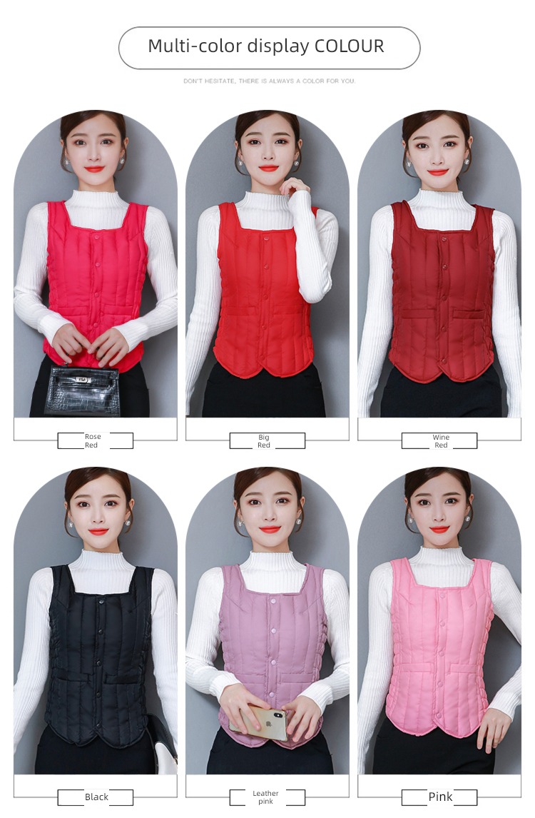 have cash less than that is registered in the accounts Korean version Warm clothing Middle aged and elderly Down cotton Vest