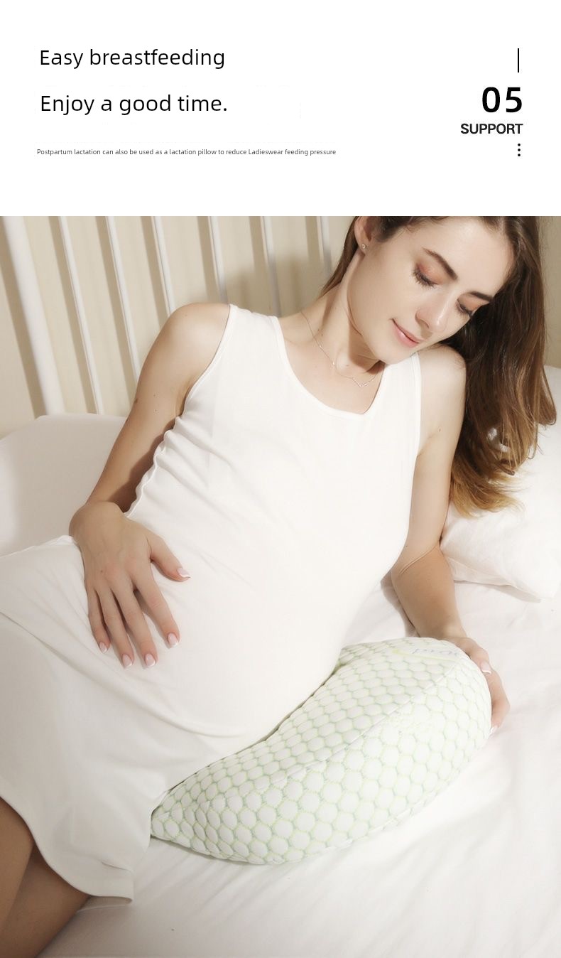 Summer Cool Removable and Washable Pregnancy Pillow Refreshing Non-Stick Pregnant Women Side Sleeping Belly Support Waist Cushion Sleep during Pregnancy — 13