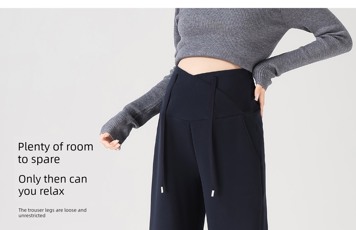 Maternity Pants for Summer, Thin Style for Outerwear, 2026 New Model, Low-Waist, Non-Tight, Straight Wide-Leg Pants for Petite Women, Suitable for Spring — 8
