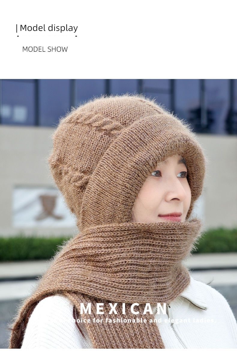 winter female scarf one squirrel Snow cap thickening