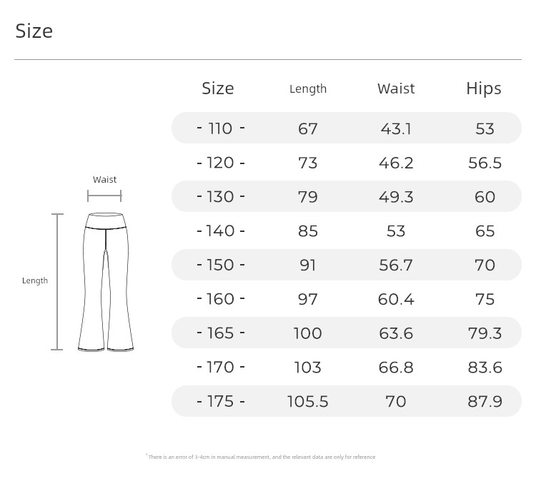 Girls' Spring and Autumn Tight Outdoor a Little Cloud Bell-Bottom Pants — 57