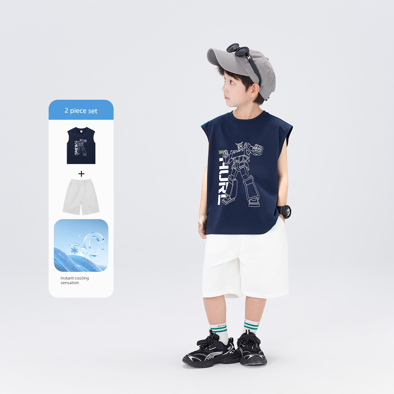 Zuoxi Children's Clothing Boys' Vest Summer Thin Sleeveless T-Shirt 2026 New Model Boys' Cool Outerwear Top — 5