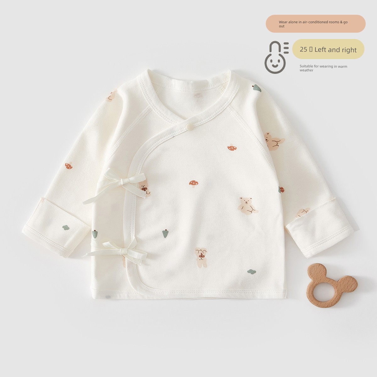 Jq Jingqi Half-Back Shirt for Newborns, Spring and Autumn Clothing, Size 52, Maternity Ward Robe, Newborn Baby Top, Class a — 5