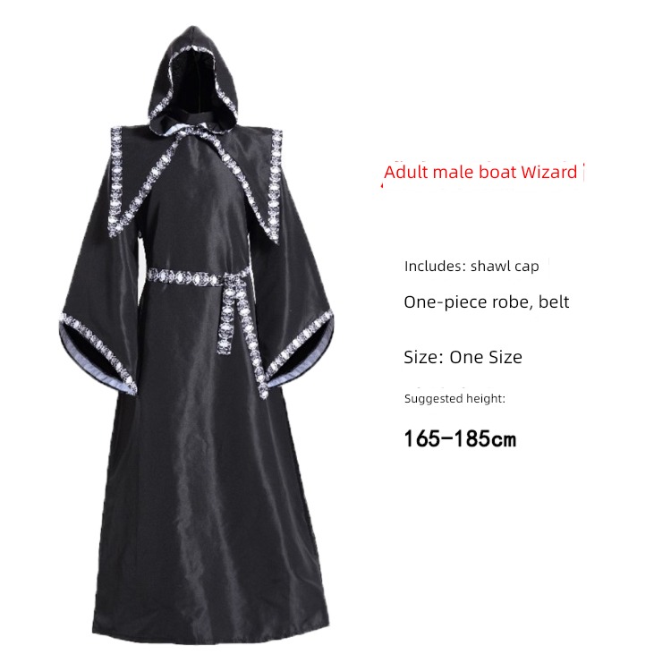 Halloween cos adult male devil scream Ghost clothes a secret chamber Dress up bloody terror doctor Taoist corpse clothing