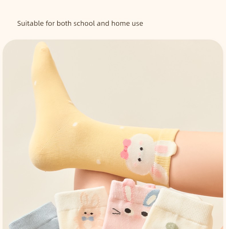 Children's Socks, Pure Cotton Socks, Girls' Baby Autumn Thin Breathable Long Socks, Little Girls' High Tube Autumn Cotton Socks, Kidsren's Socks — 22