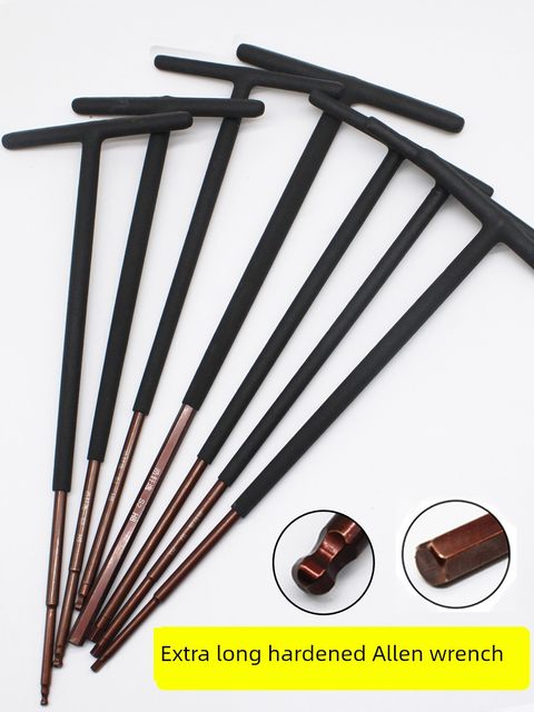 T-shaped special-length hexagonal wrench ball head lengthened hexagonal hexagonal 6-angle driver screwdriver 2 3 4 5 8mm