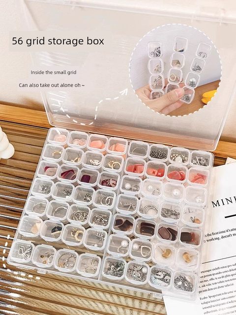 Transparent acrylic anti-oxidation jewelry storage box artifact women's necklace earring earring earrings ring accessories box