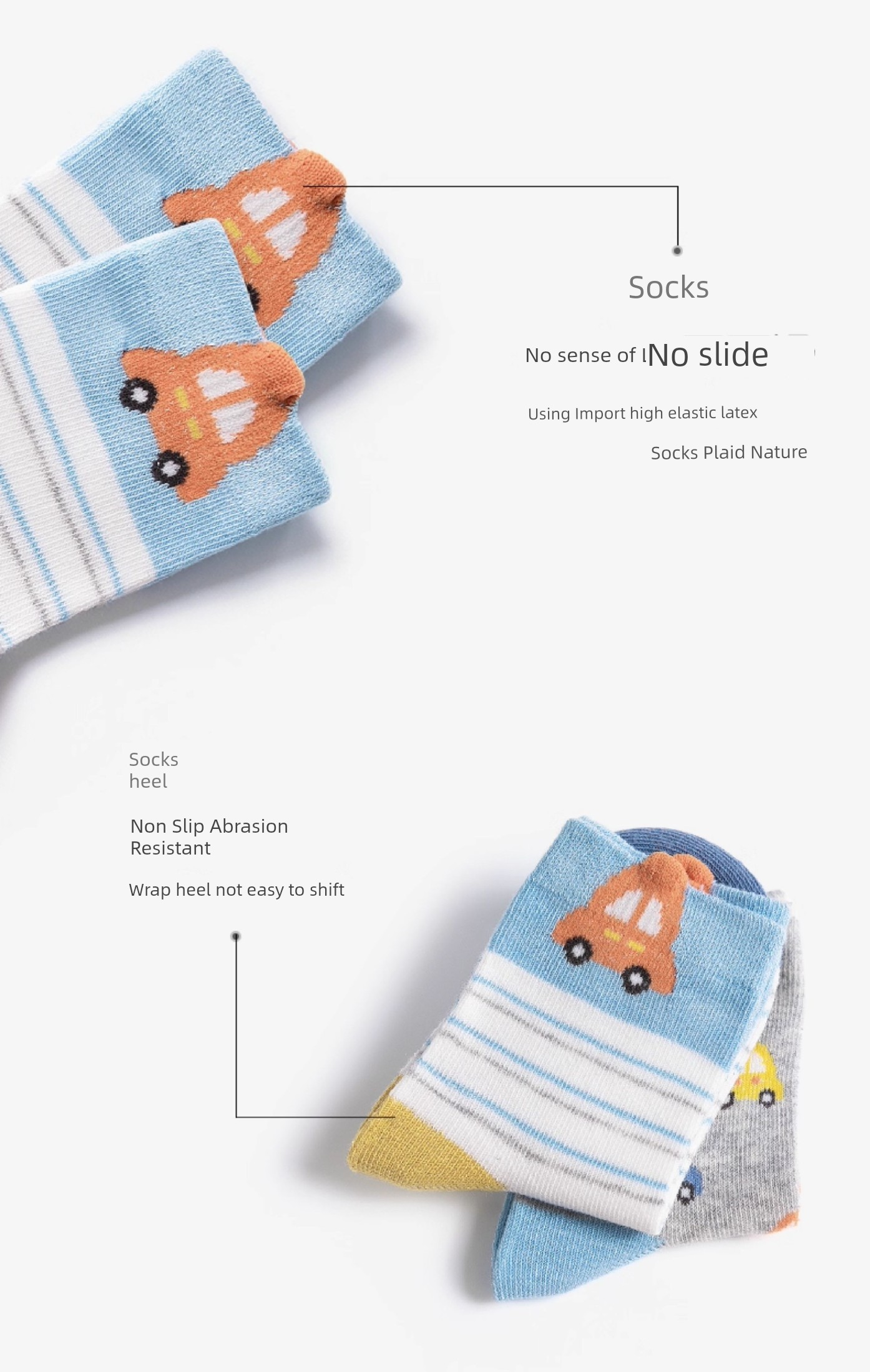 Pure Cotton Spring & Fall Thin Kid Cartoon Children's Socks — 16