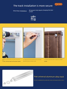 Cotton Door Curtain for Winter Warmth and Windproofing, Commercial Soundproofing, Home Wind Blocking, Thickened Cold-Pro