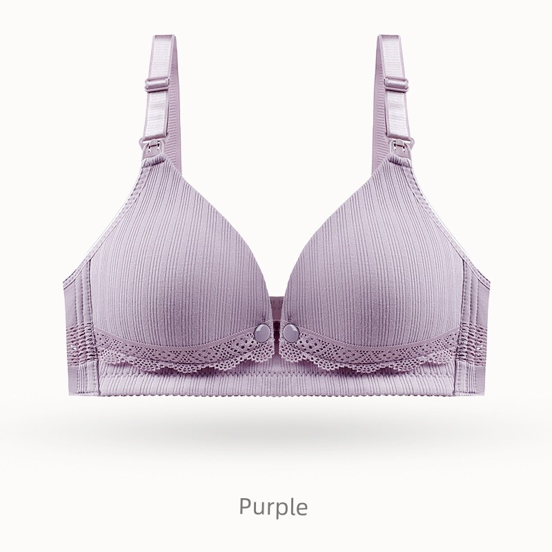 Maternity Bra Nursing Bra Push-Up Anti-Sagging Pregnancy Breastfeeding Pure Cotton Lift-Up Comfortable Bra Thin Style — 3