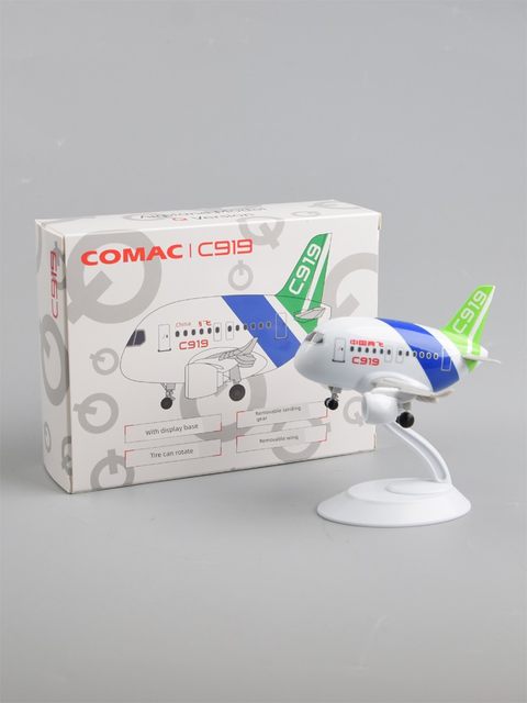 Q version of China Eastern Airlines C919 cartoon assembled China Eastern Airlines aircraft model gift model aircraft ornaments gift COMAC 919