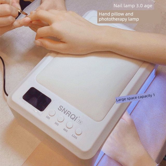SNRQI Saierqi T8B double-hand hand pillow light therapy lamp wear armor high power manicure lamp machine quick-dry nail baking lamp
