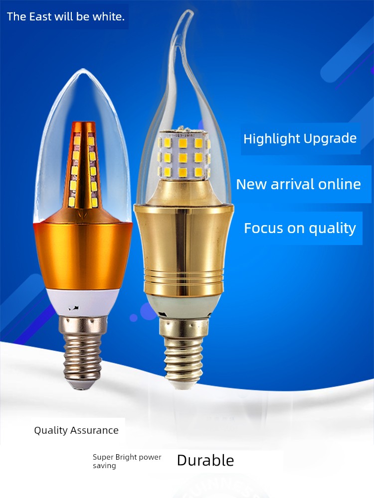 Pull Tail Energy Saving Crystal Warm White Candle LED Bulb