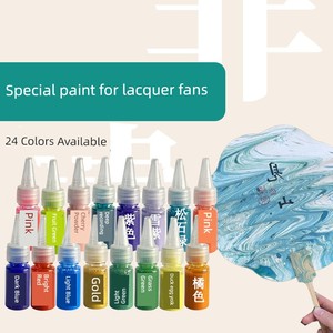 Natural Lacquer Fan Paint DIY Lacquer Fan Material Kit Paint Intangible Cultural Heritage Bleaching Paint for Stall Setu