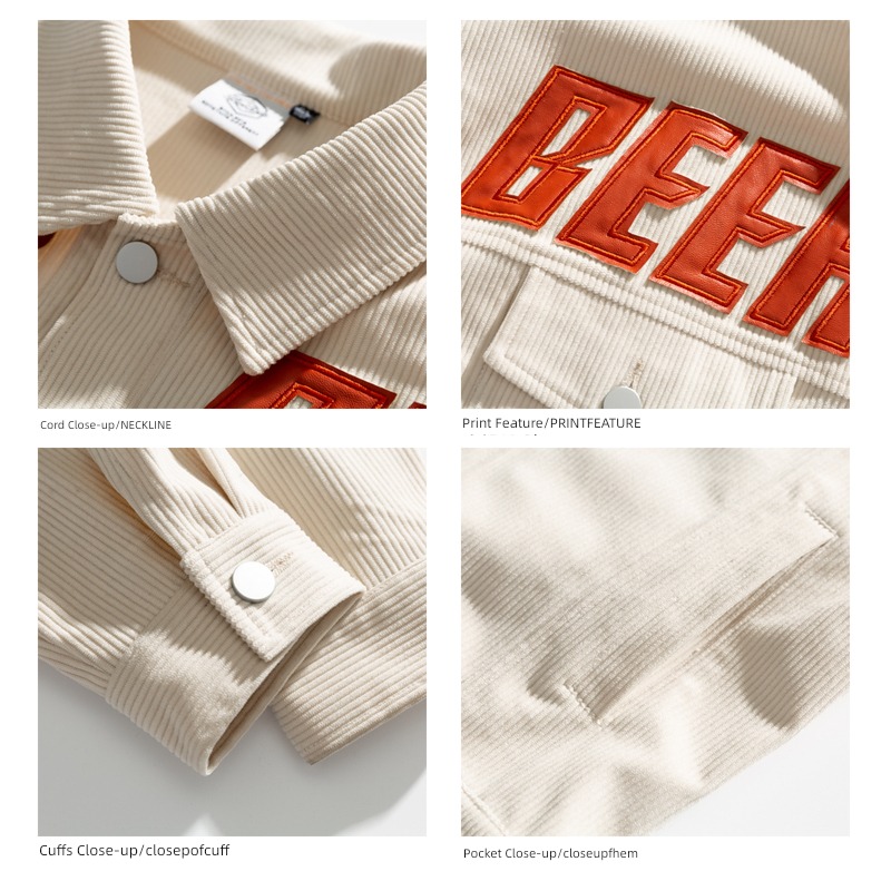 Wukong has goods Lapel Hip hop easy Thin coat Embroidery