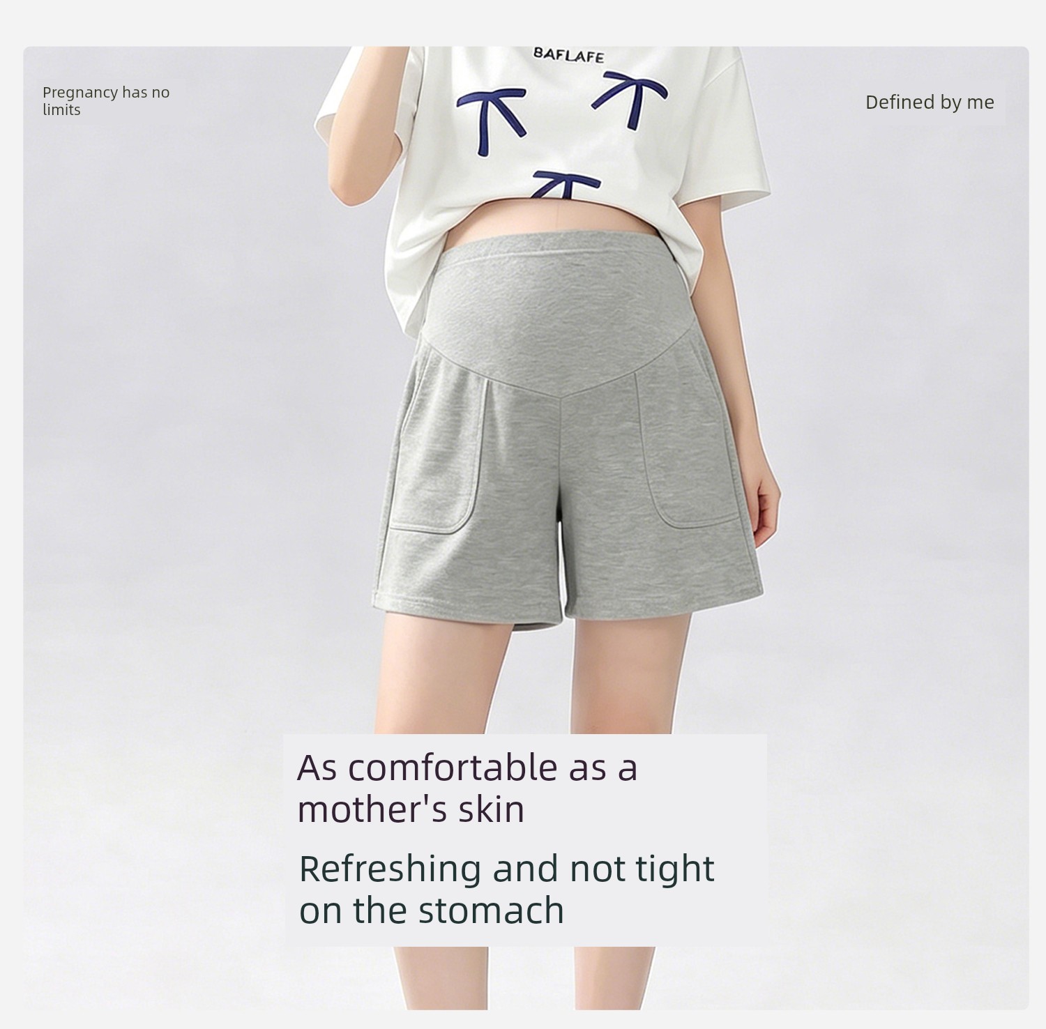 Jq Jingqi Maternity Shorts for Summer 2026 New Thin Style Five-Point Pants, Non-Tightening on the Belly during Pregnancy, Maternity Wear — 1