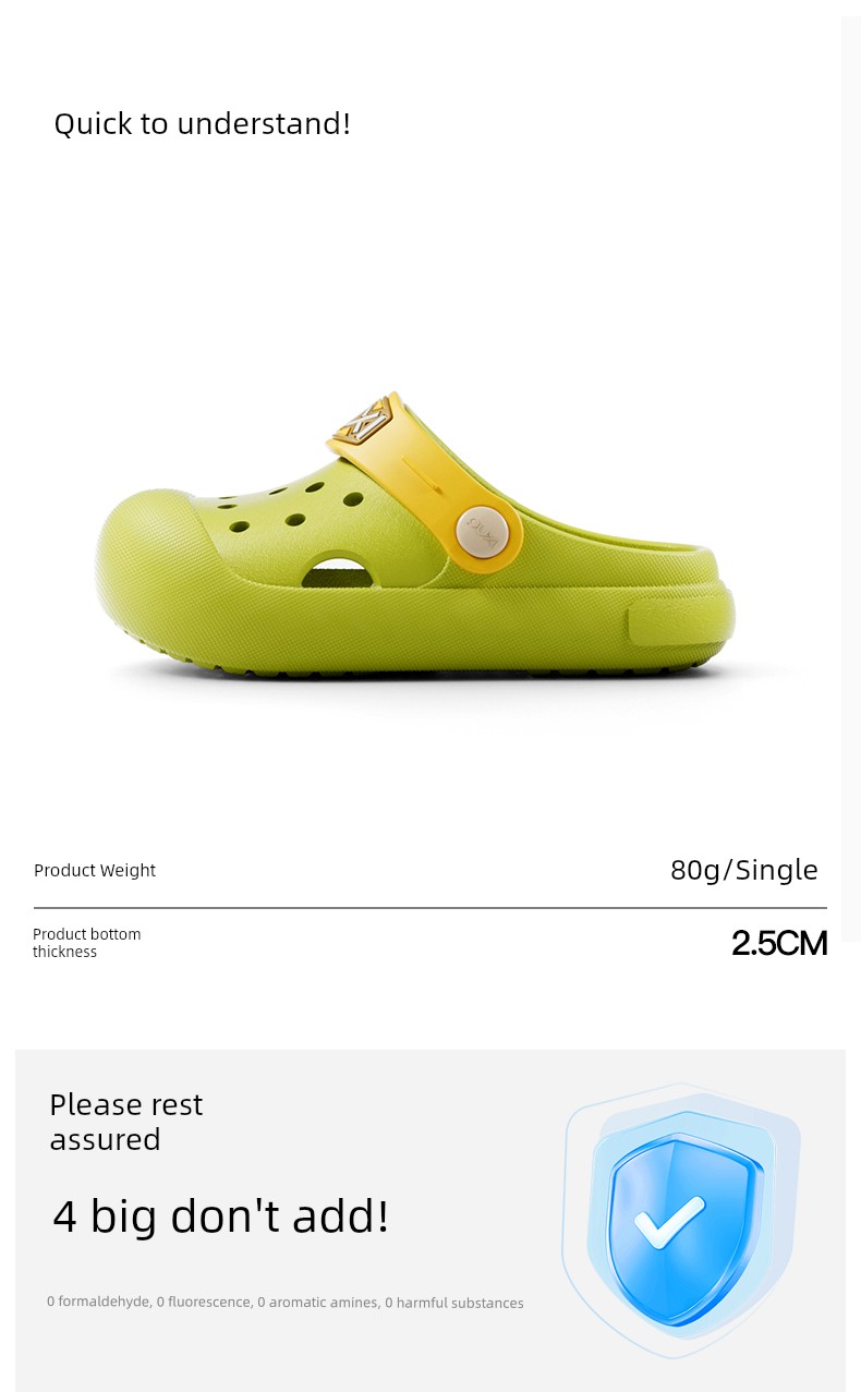 Puxi 2026 Clogs for Children, Boys and Girls, Summer Thick-Soled Height-Increasing Slippers with a Soft, Non-Slip Feel, Suitable for Outdoor and Beach Wear — 5