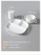 Healthy bone porcelain baby meal tray ceramic partition meal tray children tableware fat reduction meal tray household white porcelain plate