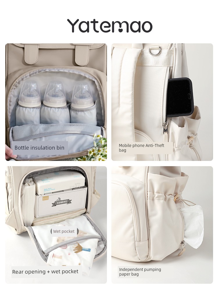 Yatmao Multi-Functional Mother and Baby Light Travel Mummy Bag — 4