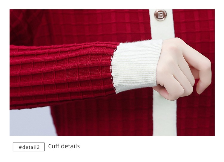 Little fragrance ma'am Autumn and winter Show thin sweater Fake two