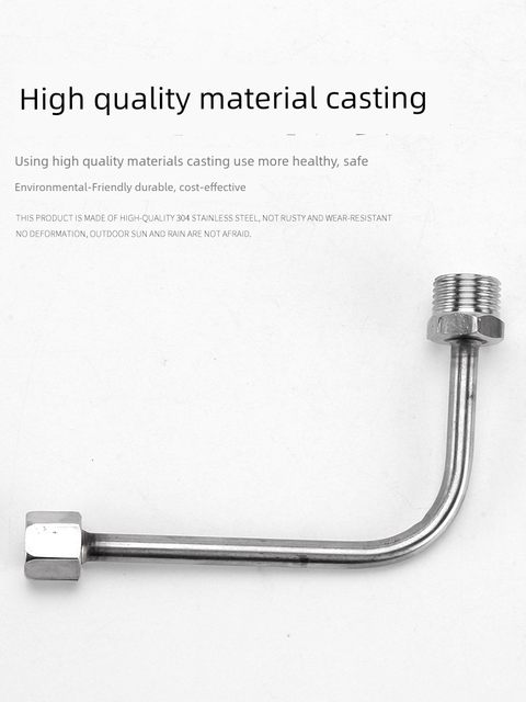 Stainless steel pressure gauge buffer tube double head 4 points M20*1.5 boiler iron steam high pressure gauge condenser tube special shape tube