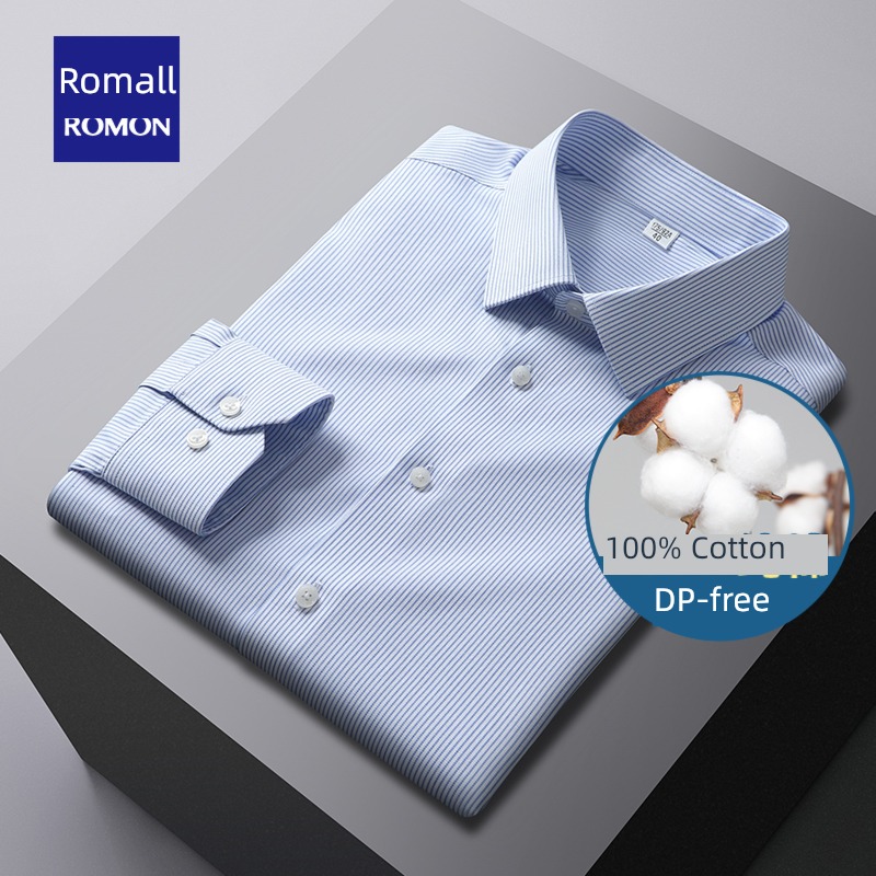 DP Romon Easy to take care of business affairs Long sleeve work clothes shirt