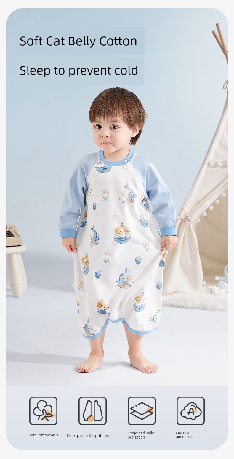 Baby Pajamas, Spring and Autumn Long-Sleeved Onesies, Toddler Boys' Nightgowns, Boys' and Girls' Nightgowns, Autumn and Winter Baby Sleeping Bags — 4