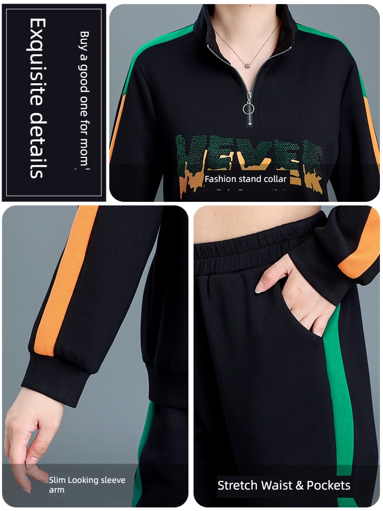 middle age mom suit leisure time Athletic Wear spring and autumn Sweater