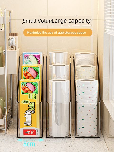 Kitchen plastic wrap cover storage rack box cabinet seal bag sorting storage rack disposable fresh-keeping bag storage tool