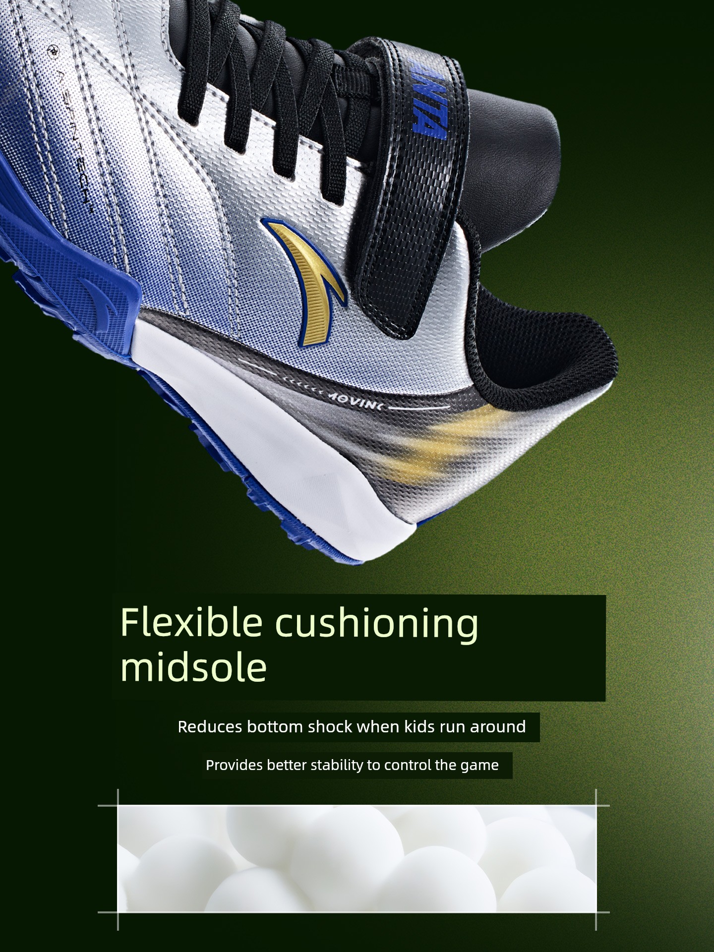 Anta Children's Soccer Cleats, Multi-Stud Shoes for Elementary School Boys, Official Professional Training Shoes, Flagship Soccer Cleats — 3