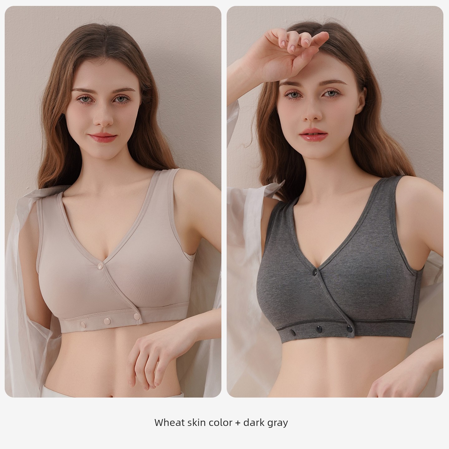 [C-G Large Size Large Bust] Nursing Bra with Large Cups to Prevent Sagging, Specially Designed for Postpartum Breastfeeding, Thin Summer Style Bra — 8