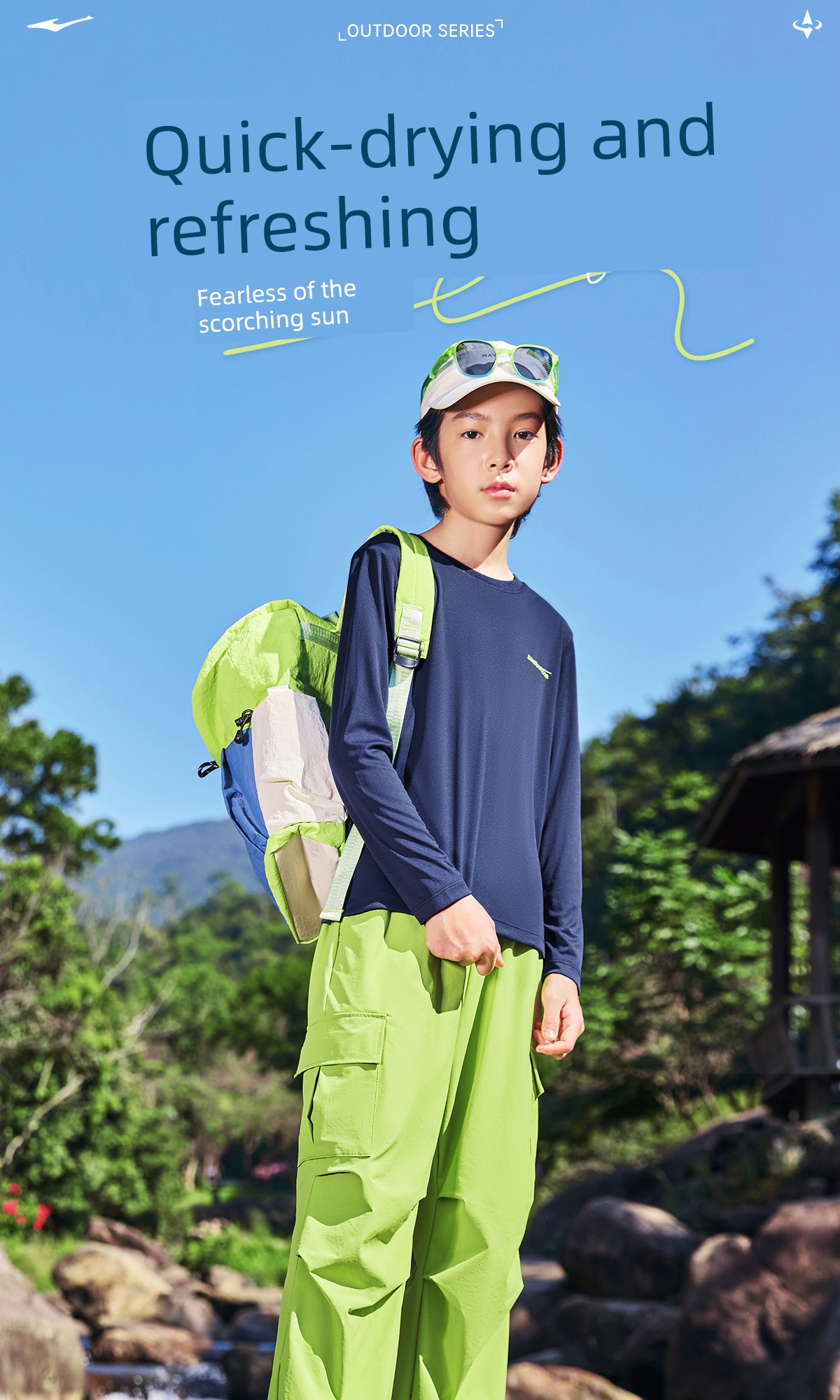 Hongxing Erke Quick Drying Clothes Sports Breathable Half Sleeve Children's Clothing — 41
