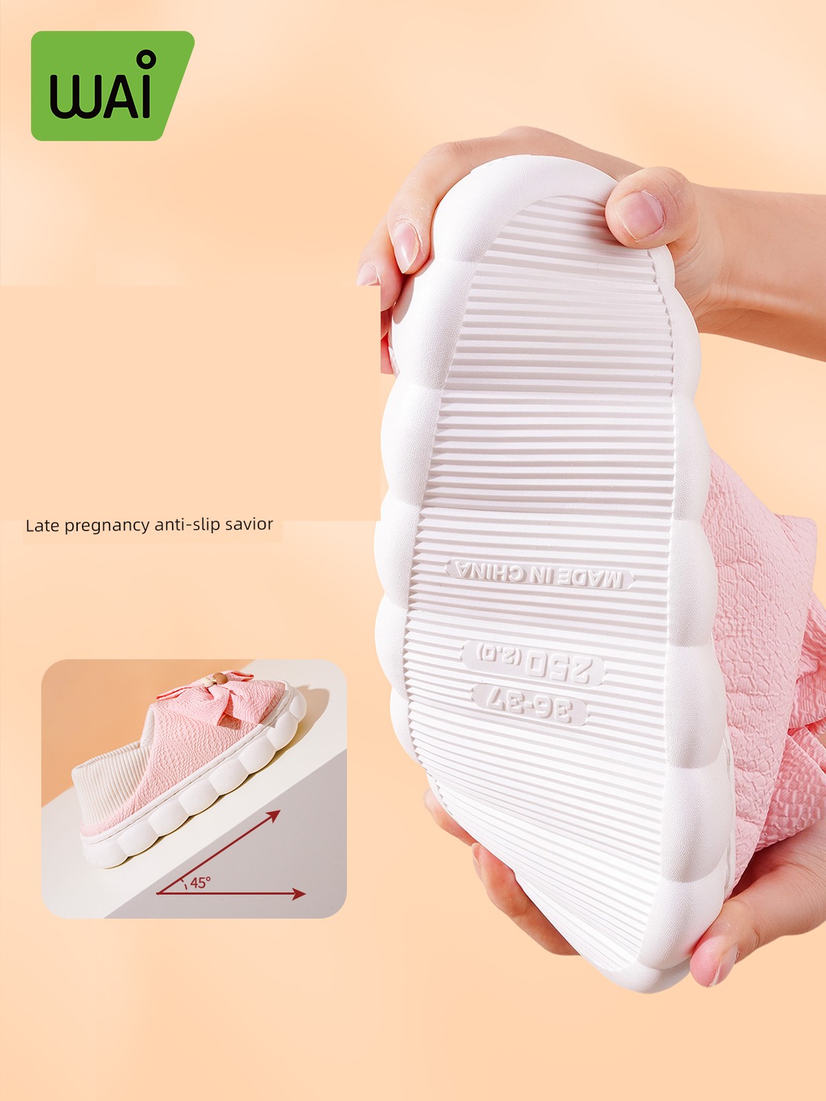 Postpartum Shoes for Summer, Thin Style, Soft Sole, Non-Slip, Closed Heel, Thick Sole, Indoor Home Slippers, Cotton Slippers for Spring and Autumn, — 3