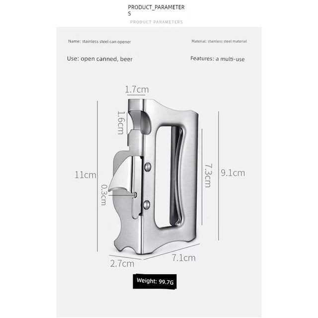 Manual can opener Multifunctional bottle opener Stainless steel can opener Iron can knife opening tool