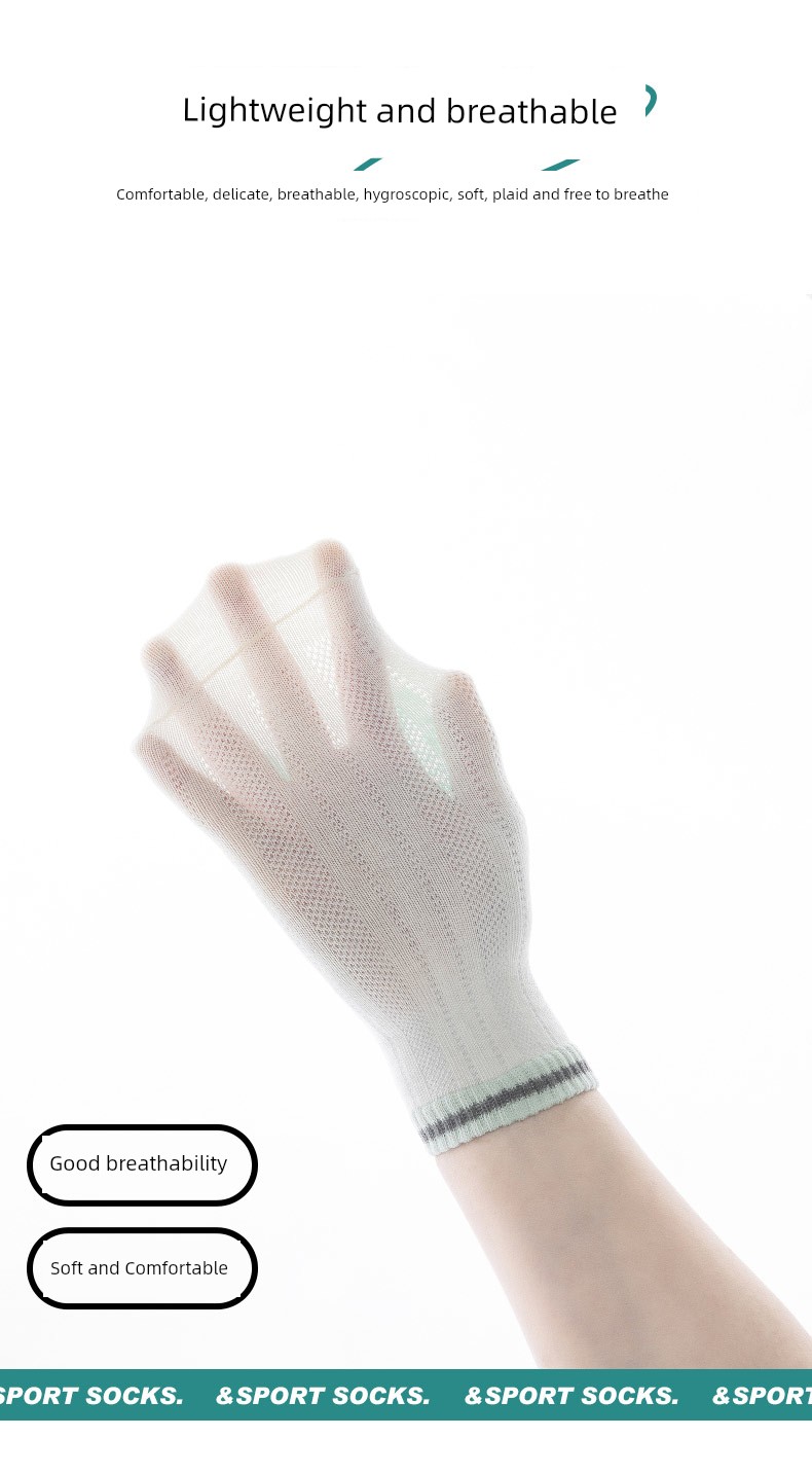 Summer Boneless Youth Student White Sports Socks — 4