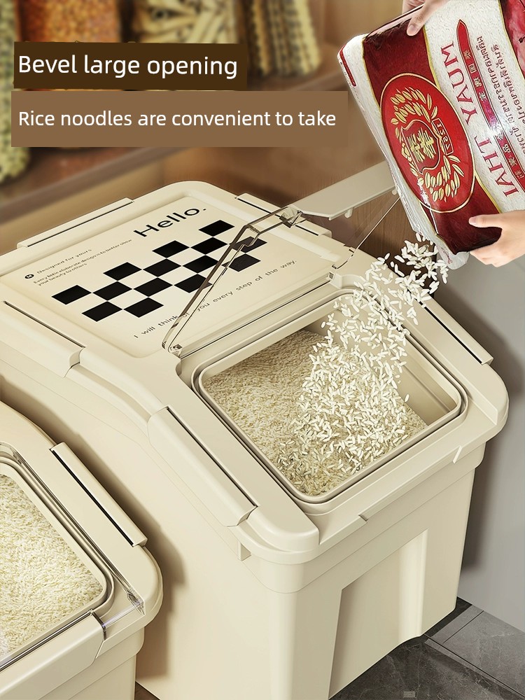 北歐風密封米缸 儲糧桶防蟲防潮家用大米收納盒