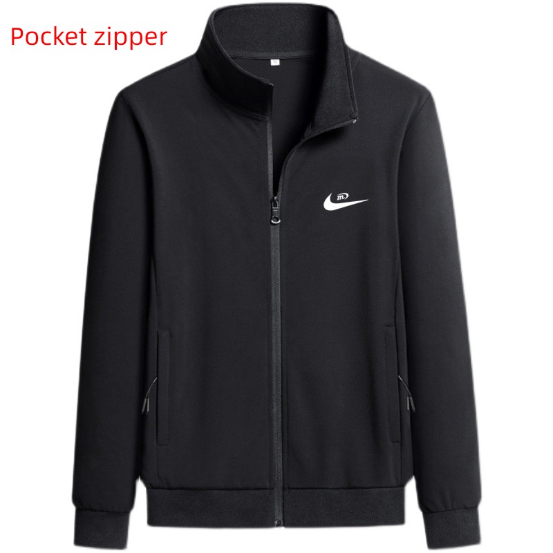 stand collar spring and autumn Thin money leisure time Athletic Wear zipper Sweater