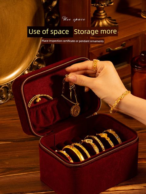 Specialized gold bracelet storage box Top Pin Meichuang high-end exquisite jewelry storage box Specialized for bracelet jade