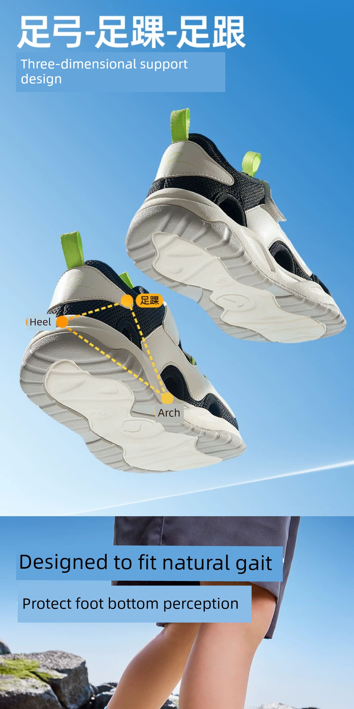 Jinopu Functional Shoes Summer New Sandals Baby Toddler Shoes Men's and Women's Baby Shoes Gw1743 — 5