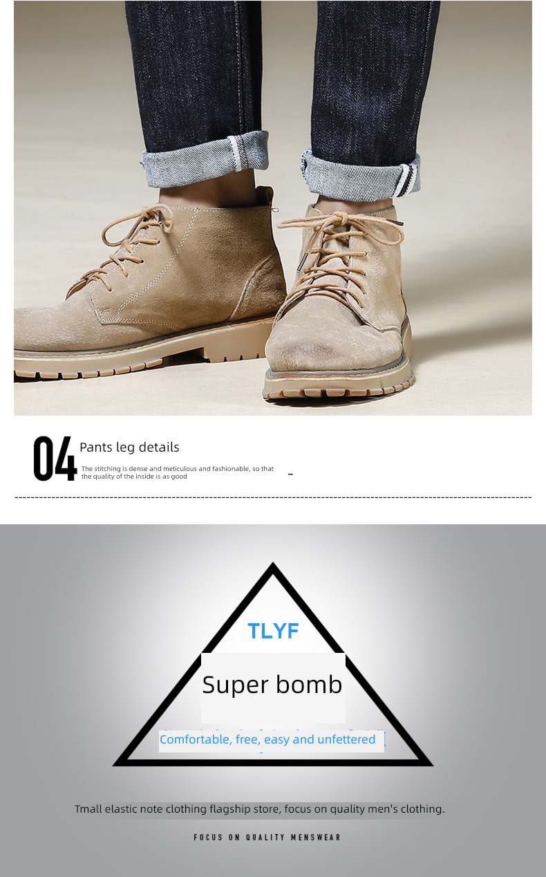 High elasticity Straight cylinder easy winter leisure time Jeans