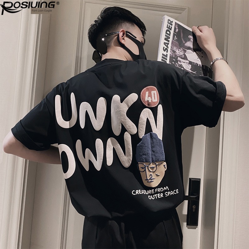 man summer trend printing jacket Short sleeve T-shirt